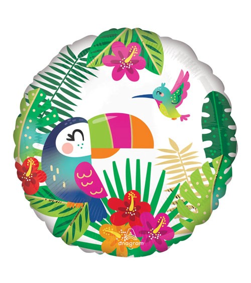 Runder Folienballon "Tropical Paradise" - 43 cm