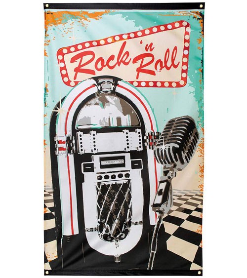 Wanddeko aus Stoff "Rock 'n Roll" - 90 x 150 cm