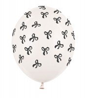 Luftballons mit Schleifen - off-white - 30 cm - 6 Stück