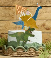 DIY Cake-Topper-Set "Dino Birthday" - 4-teilig