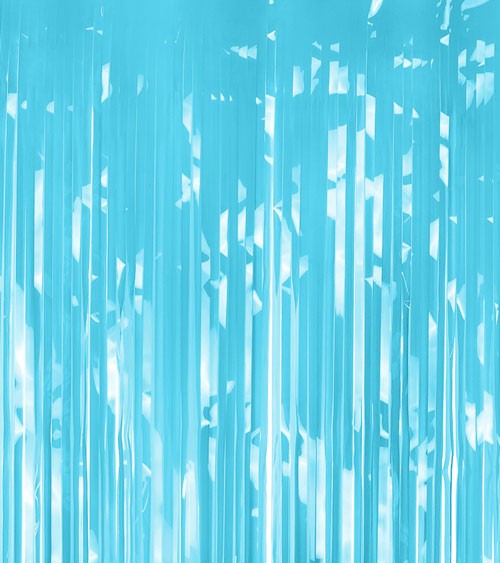 Fransen-Vorhang - hellblau - 1 x 2 m