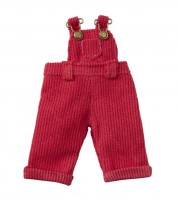 Cord-Latzhose - rot - 4 x 8,5 cm