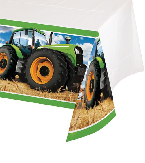 Kunststoff-Tischdecke "Traktor" - 137 x 259 cm