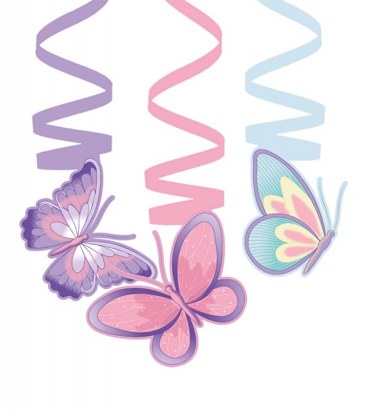 Spiralgirlanden "Schmetterling" - 6 Stück