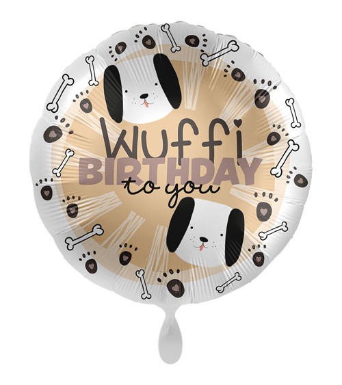 Folienballon "Wuffi Birthday to you"