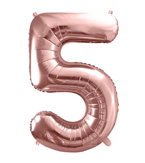 SuperShape Folienballon "5" - rosegold