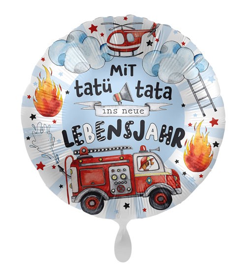Folienballon "Happy Fire Engine" - Tatü Tata