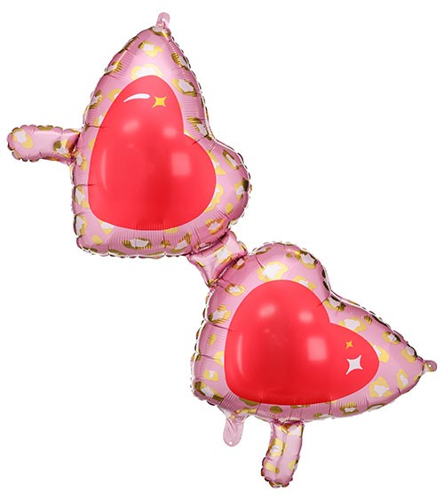 Supershape-Folienballon "Herz-Brille" - 115 x 52 cm