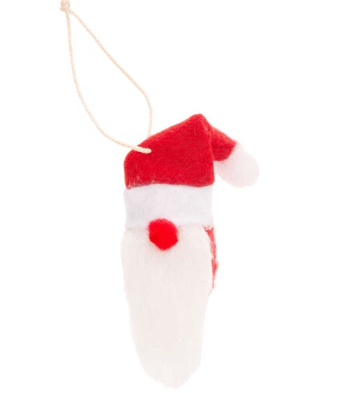 Santa-Anhänger mit Pompon - 4,5 cm - 2 Stück