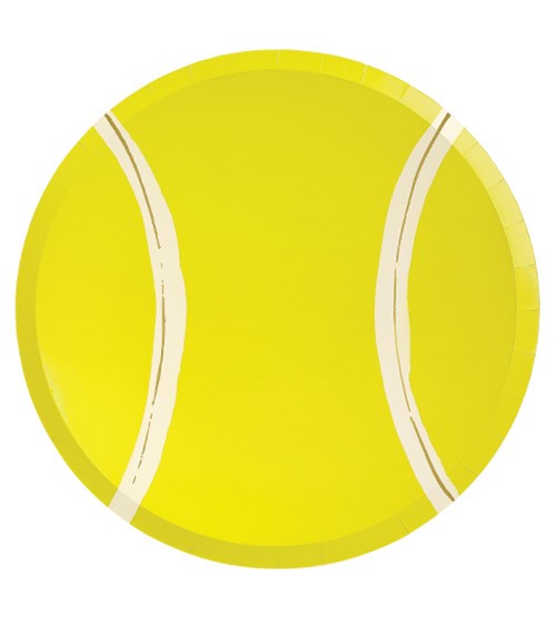 Tennisball-Pappteller - 8 Stück