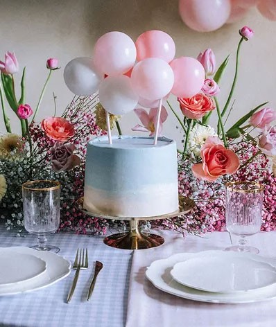 DIY Kuchendeko mit Ballons "Farbmix Rosa" - 18-teilig