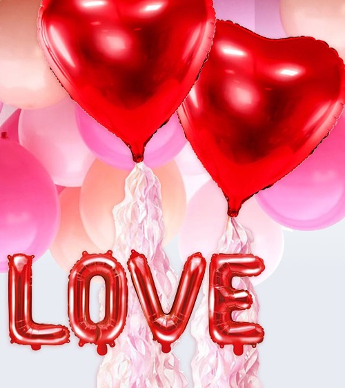 Ballon-Deko-Set "LOVE" - 22-teilig