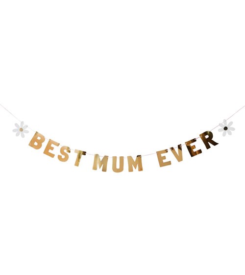 Girlande "Best Mum Ever" - Daisy - metallic gold - 2 m