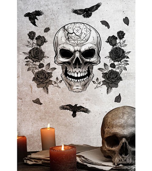 Wandsticker Totenkopf Gothic - 11-teilig