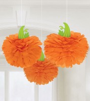 Pom Pom-Set "Kürbis" - 3-teilig