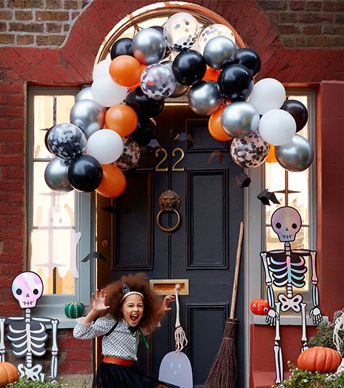 DIY-Ballongirlande mit Fledermäusen "Halloween" - 48-teilig