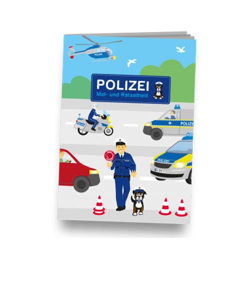 Kleines Mal- und Rätselheft "Polizei"