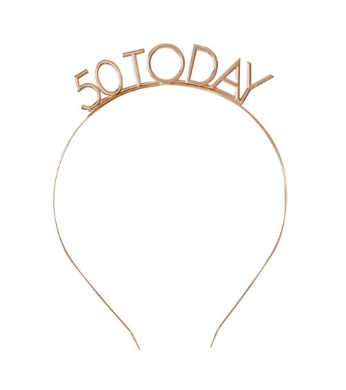 Haarreifen aus Metall "50 Today" - gold
