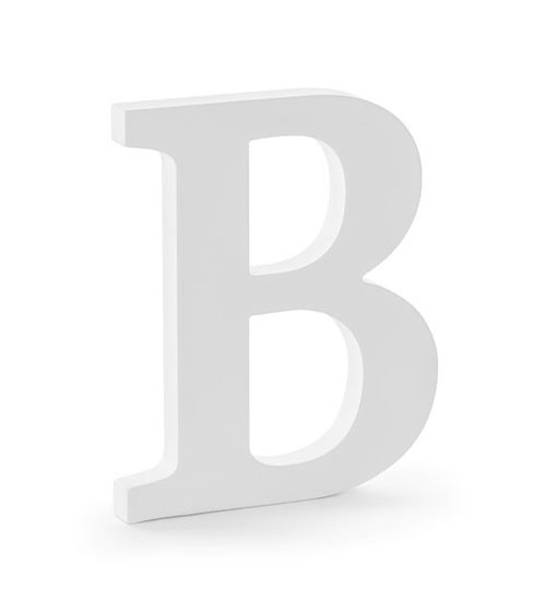Deko-Buchstabe aus Holz - weiß - 20 cm