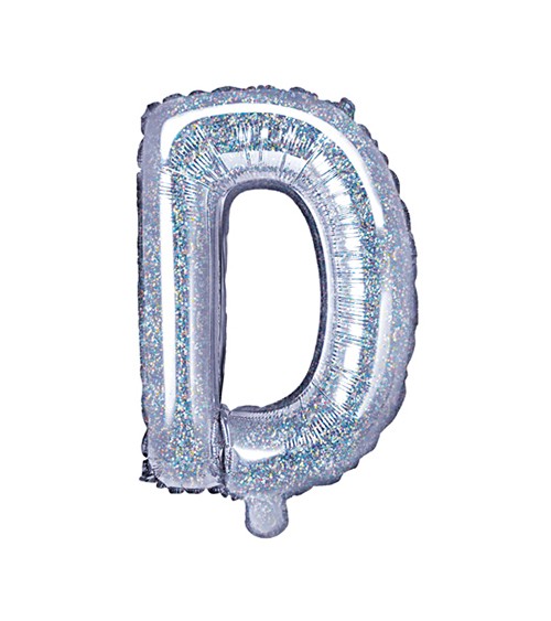 Folienballon Buchstabe "D" - holographic - 35 cm