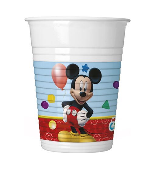 Plastikbecher "Micky Maus Wunderhaus“ - 8 Stück