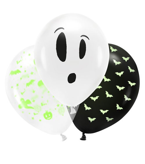 Luftballon-Set "Boo" - Glow in the Dark - 3-teilig