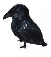 Deko-Rabe - schwarz - 9 cm