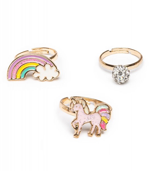 Kinderringe-Set "Einhorn und Regenbogen" - 3-teilig