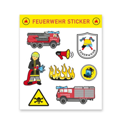 Feuerwehr Hund Feuerlöscher Comic Kinder Geschenk' Sticker