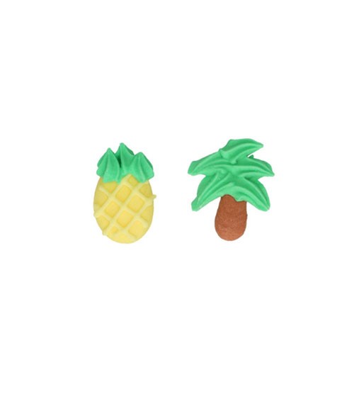 Funcakes Zuckerdekore "Ananas und Palmen" - 12 Stück