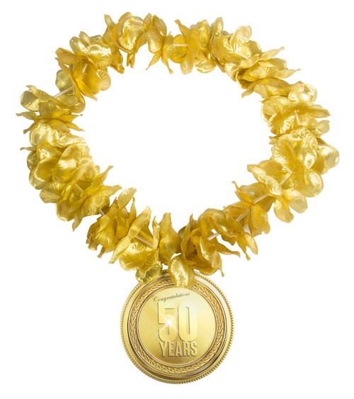 Hawaii-Kette "50" - gold