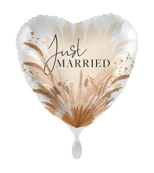 Herz-Folienballon "Vintage Wedding" - 43 cm