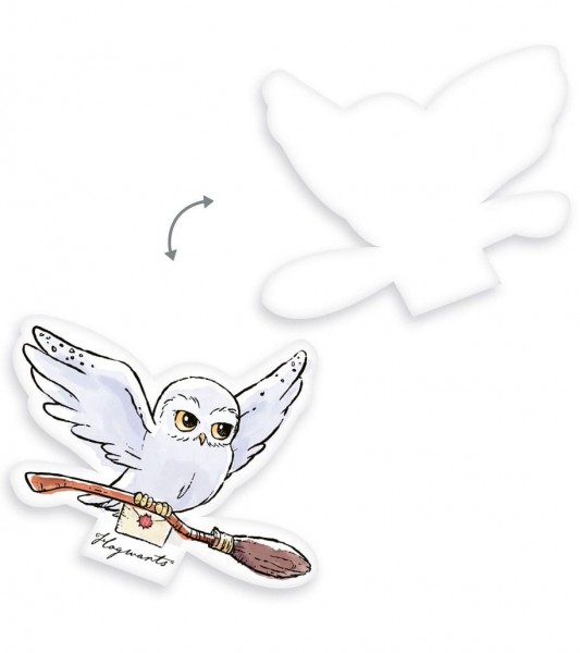Harry Potter Deko-Kissen "Fliegende Hedwig" - 42 x 38 cm