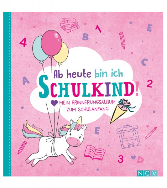 Ab heute bin ich Schulkind! - Erinnerungsalbum - rosa