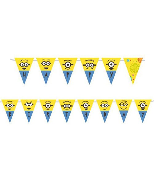 DIY Wimpelgirlande "Minions" - 3,3 m