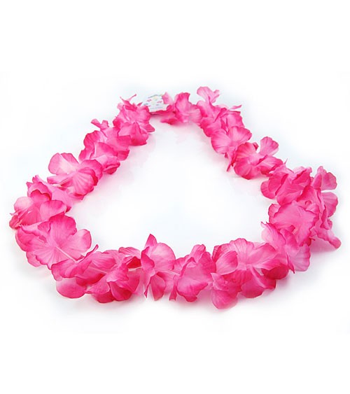 Hawaii-Kette aus Stoff - pink - 1 m