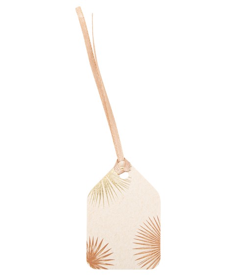 Geschenkanhänger "Palmenblätter" - 4 x 6 cm - 10 Stück
