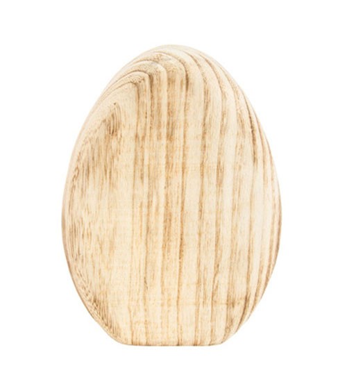 Holz-Ei zum Aufstellen - 15 x 21 x 4 cm