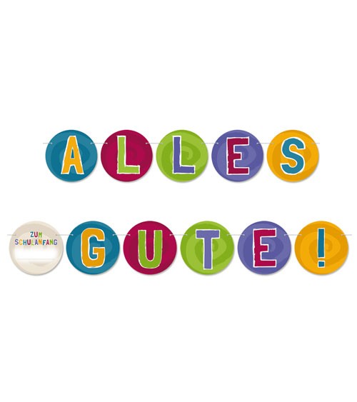 DIY Einschulungs-Girlande "Alles Gute" - personalisierbar - 2 m