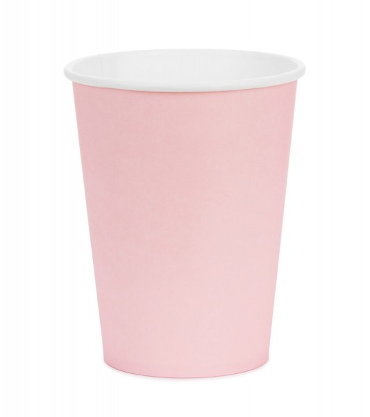 Pappbecher - rosa - 6 Stück