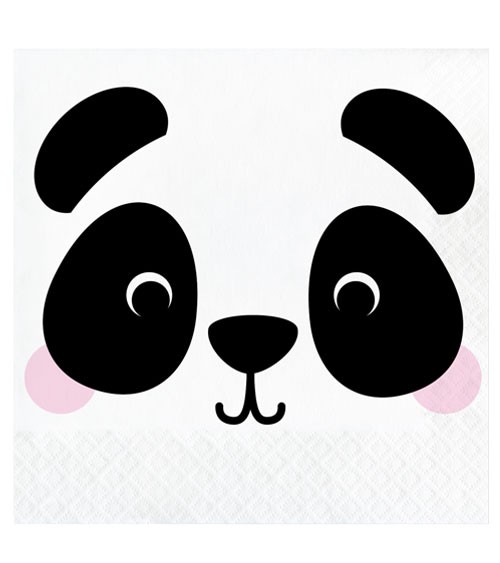 Servietten "Animal Faces" - Panda - 16 Stück