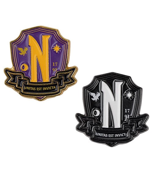 Wednesday Pins "Nevermore Acadamy" - 2-teilig