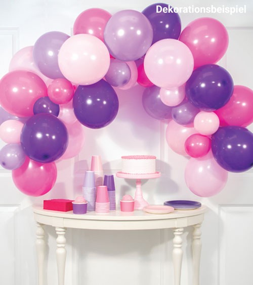 Ballongirlanden-Set "Lila und Pink" - 42-teilig