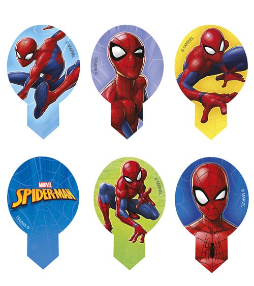 Essbare Cupcake-Topper "Spider-Man" - 10 Stück