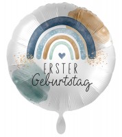 Folienballon "Rainbow" - 1. Geburtstag Junge - 43 cm