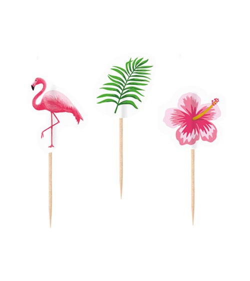 Party-Picks "Flamingo Paradise" - 20 Stück
