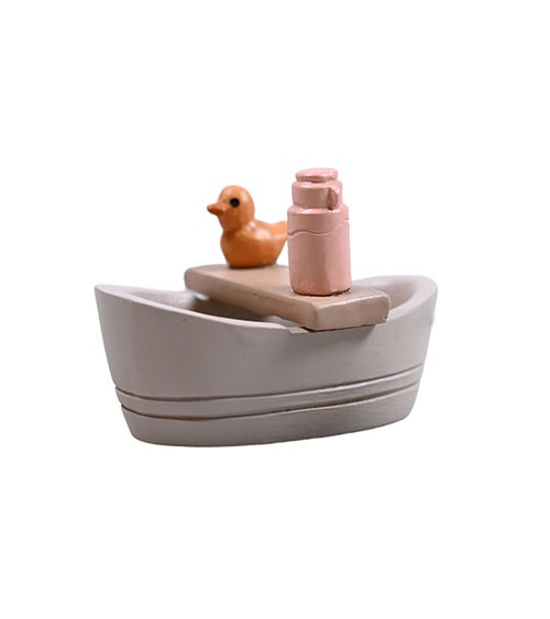 Miniatur Badewanne aus Polyresin - 6 x 2,5 cm