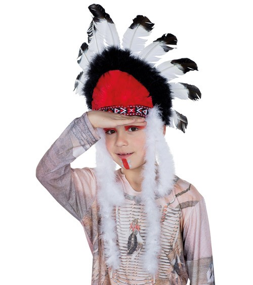Indianer-Kopfschmuck "Häuptling" für Kinder