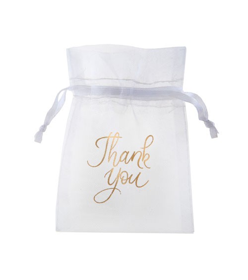 Organza-Beutel "Thank You" - 6 Stück