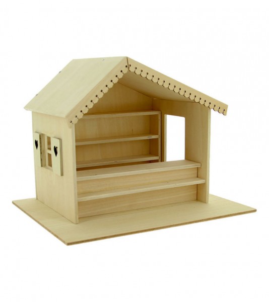 DIY Verkaufsbude aus Holz - 22 x 16 x 22 cm